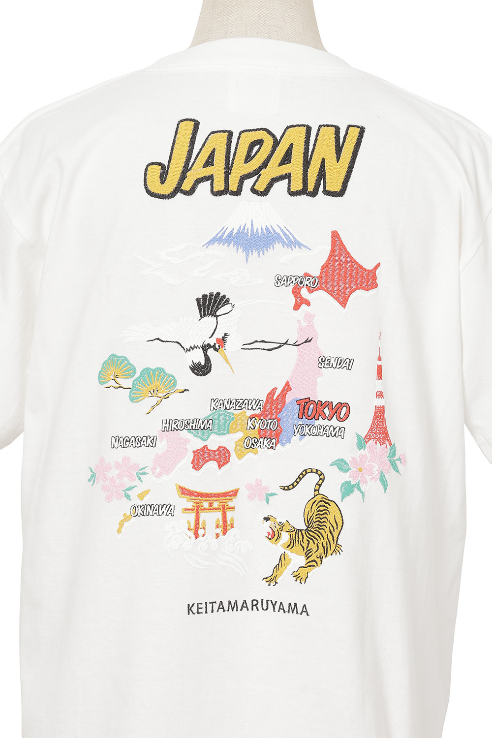 JAPAN Embroidery Style Print Tシャツ 詳細画像 ホワイト 4